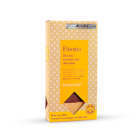 Biscoito Cenoura com Chocolate 100g (2 x 50g)