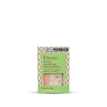 Biscoito pistache com chocolate branco 40g