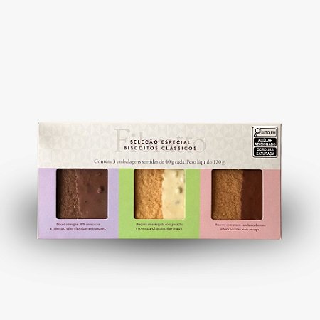 Kit CLÁSSICOS com Chocolate (Cacau, Pistache e Cravo e Canela) 3 x 40 g