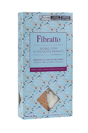Biscoito Nozes com Chocolate Branco 80 g (2 x 40 g)