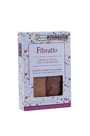 Biscoito Cacau e Coco com Chocolate 40 g