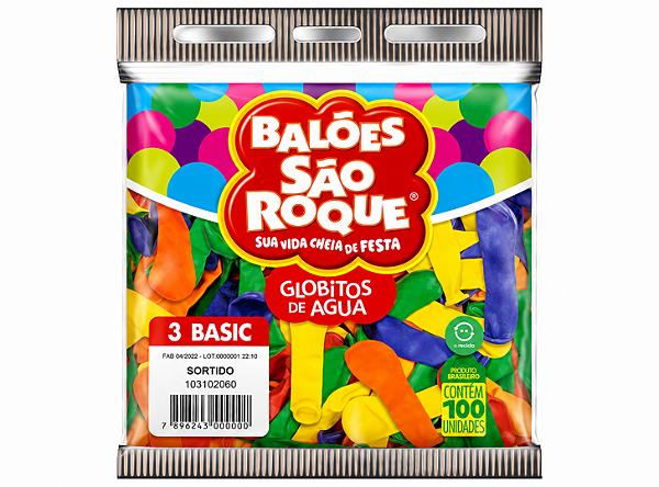BALÃO SÃO ROQUE N°3 ZERINHO SORTIDO