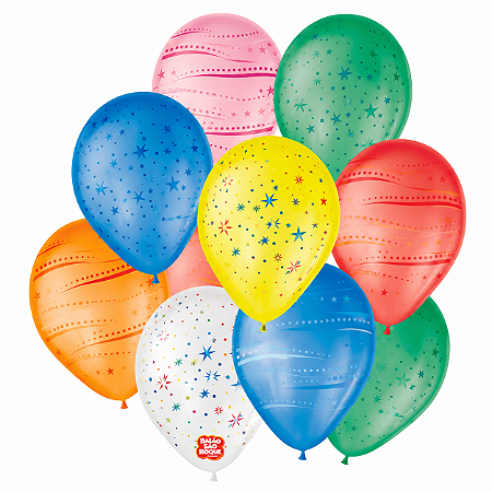 BALÃO SÃO ROQUE N°7 LISO FANTASIA SORTIDO