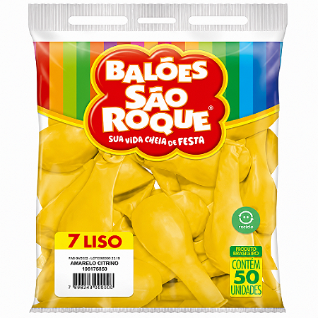 BALÃO SÃO ROQUE IMPERIAL N°7 LISO - CORES DIVERSAS
