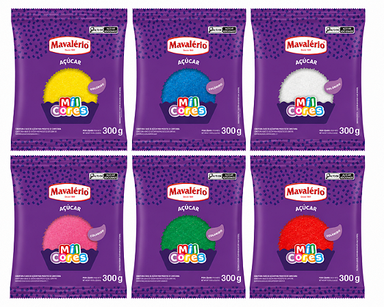AÇUCAR COLORIDO MIL CORES MAVALÉRIO 300GR