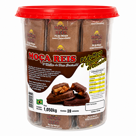 Pé de Moça Com Cobertura de Chocolate Moça Reis 1,05kg