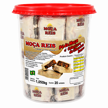 Pé de Moça Com Cobertura de Chocolate Branco Moça Reis 1,05kg