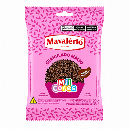 Granulado Macio Sabor Chocolate Mil Cores Mavalério 120gr