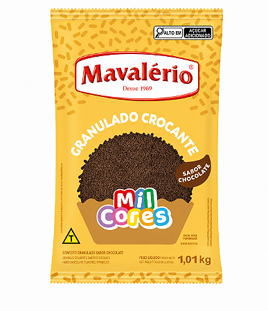 Granulado Crocante Sabor Chocolate Mil Cores Mavalério 1,01kg