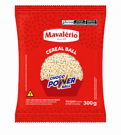Choco Power Ball Micro Sabor Chocolate Branco Mavalério 300gr
