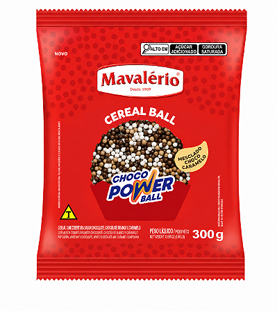 Choco Power Ball Micro Sabor Chocolate, Branco e Caramelo 300gr