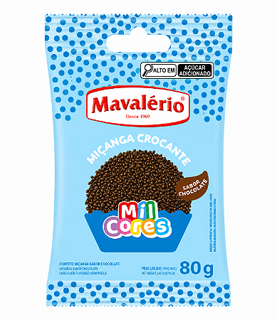 Confeito Miçanga Sabor Chocolate Mil Cores Mavalério 80gr