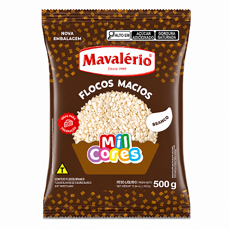 Flocos Macios Branco Mil Cores Mavalério 500gr