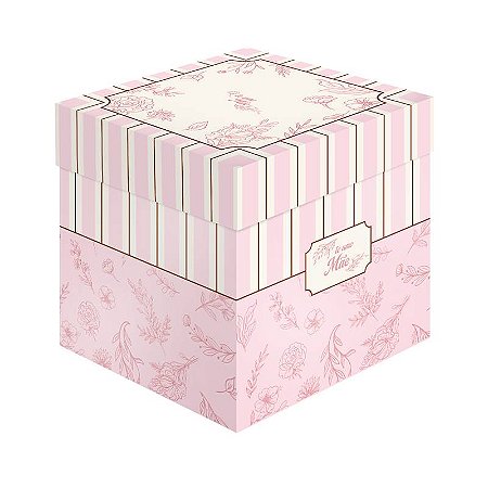 Cachepot Para Presente Rígido Mãe Essência Regina Festas