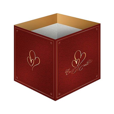 Cachepot Para Presente Rígido Toque de Amor Regina Festas