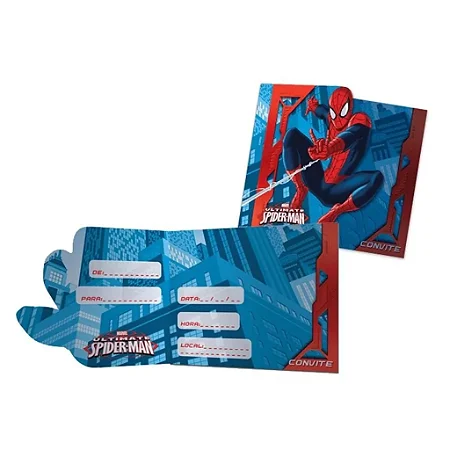 Convite Homem-Aranha Ultimate Regina Festas