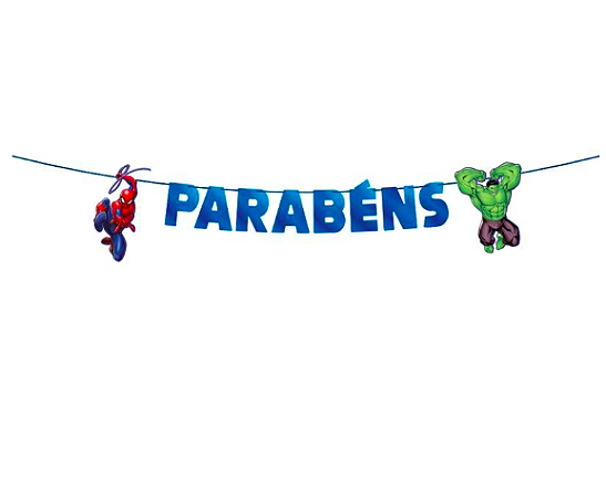 Faixas Parabéns Marvel Regina Festas