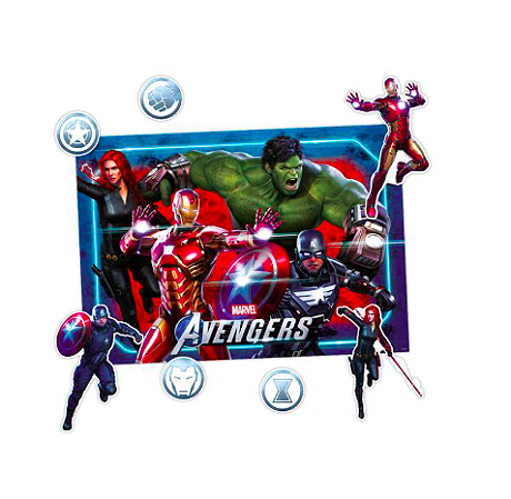 Kit Decorativo Vingadores Gamer Verse Regina Festas