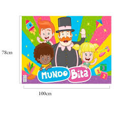 Painel Plástico Mundo Bita 100x78cm Regina Festas