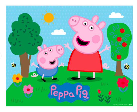 Painel Plástico Peppa Pig Clássica 100x78cm Regina Festas