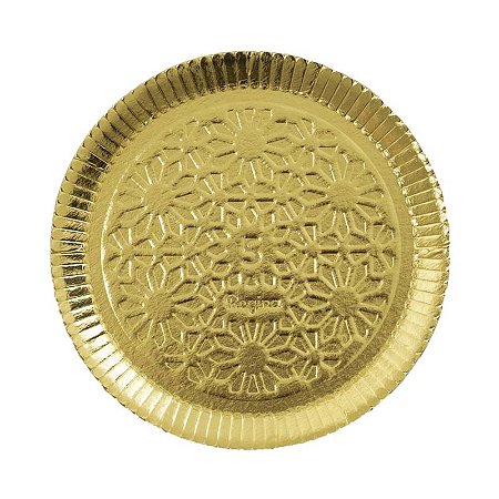 Prato Laminado Nº5 27cm Ouro Regina Festas
