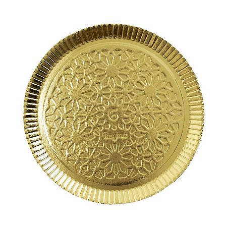 Prato Laminado Nº6 30,5cm Ouro Regina Festas