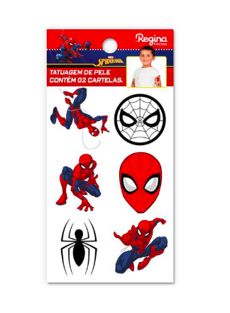 Tatuagem De Pele Homem-Aranha Animação Regina Festas