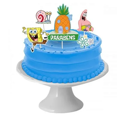 Decoração De Bolo Bob Esponja Regina Festas