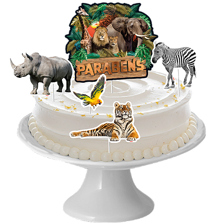 Decoração De Bolo Safari Regina Festas
