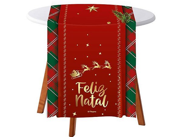 Trilho De Mesa De Tecido 40x200cm Natal Mágico Regina Festas