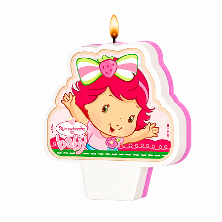 Velas Plana Pick Adesivada Moranguinho Baby Regina Festas