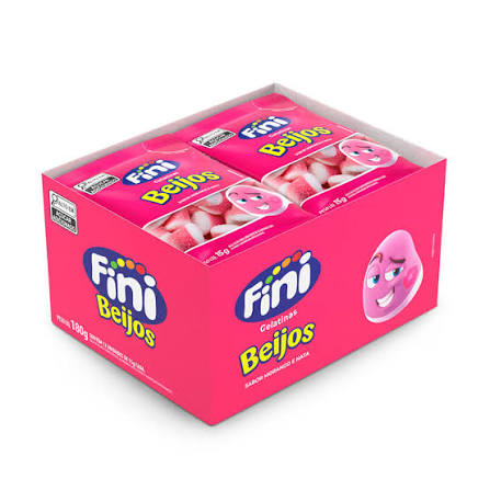 Mini Beijos De Morango 12x15gr Fini