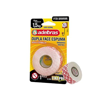 Fita Dupla Face Espuma 19mmx2m Adelbras