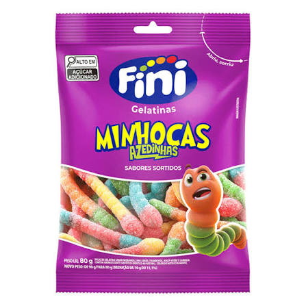 Minhocas Azedinhas 80gr Fini