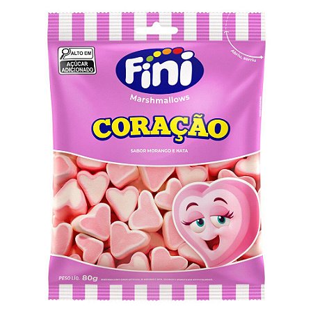 Marshmallow Coração 80gr Fini