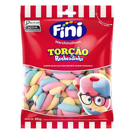 Marshmallow Torção Recheadinho 80gr Fini