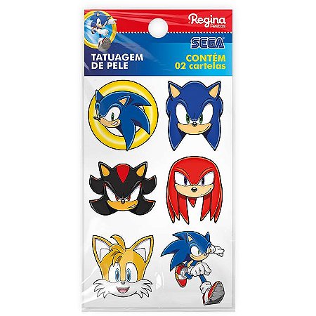 Tatuagem De Pele Sonic Regina Festas