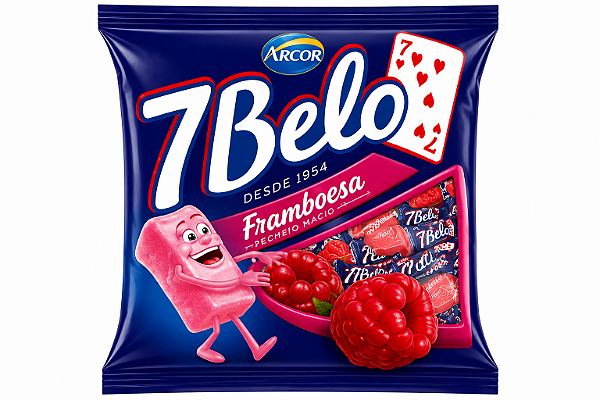 Bala 7 Belo Framboesa Arcor 500gr