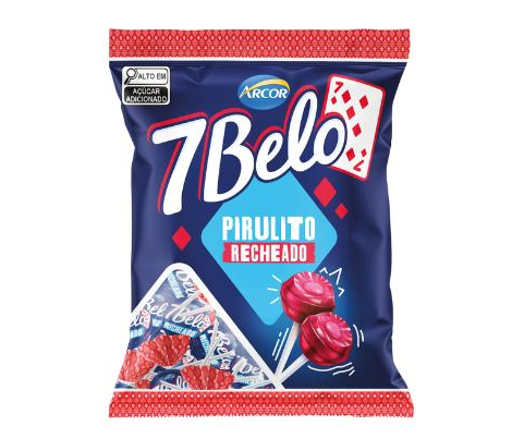 Pirulito 7 Belo Framboesa Arcor 500gr