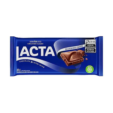 Chocolate Lacta Ao Leite 80gr