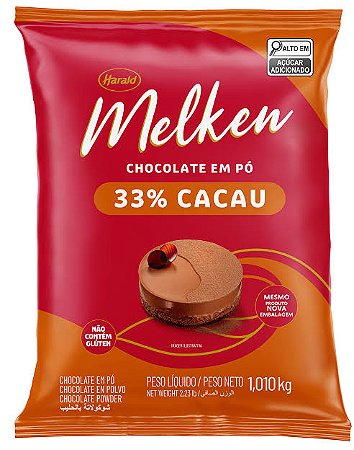 Chocolate Em Pó Melken 33% Cacau 1,010kg