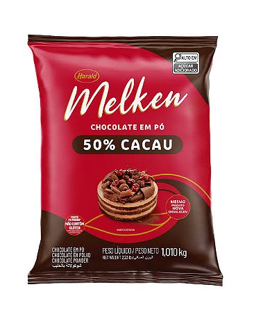 Chocolate Em Pó Melken 50% Cacau 1,010kg