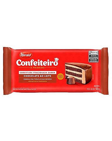 Cobertura Confeiteiro Chocolate Ao Leite Em Barra Harald 1,010kg
