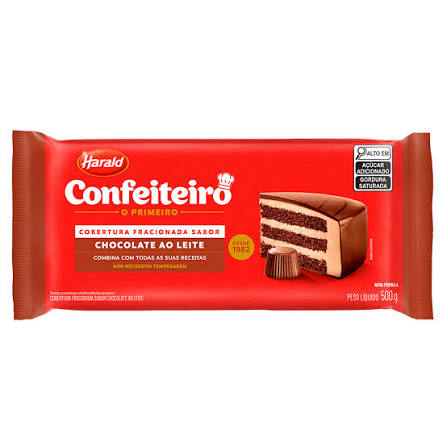 Cobertura Confeiteiro Chocolate Ao Leite Em Barra Harald 500gr