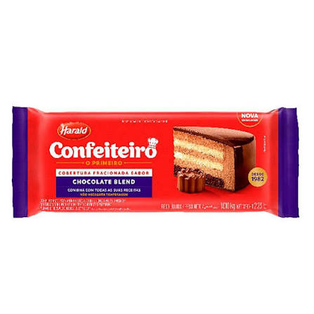 Cobertura Confeiteiro Chocolate Blend Em Barra Harald 1,010kg