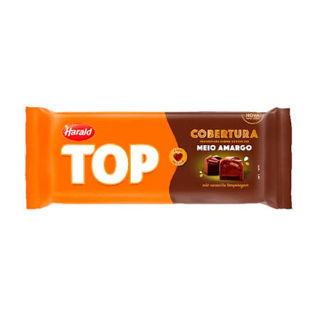 Cobertura TOP Chocolate Meio Amargo Em Barra Harald 1,010kg