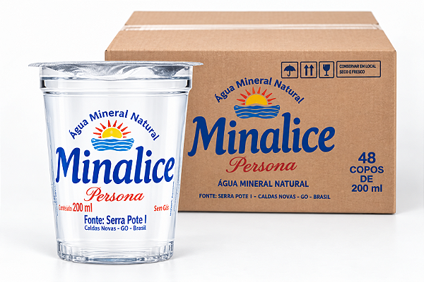 Água Mineral Minalice Sem Gás Copo 200ml Caixa C/48