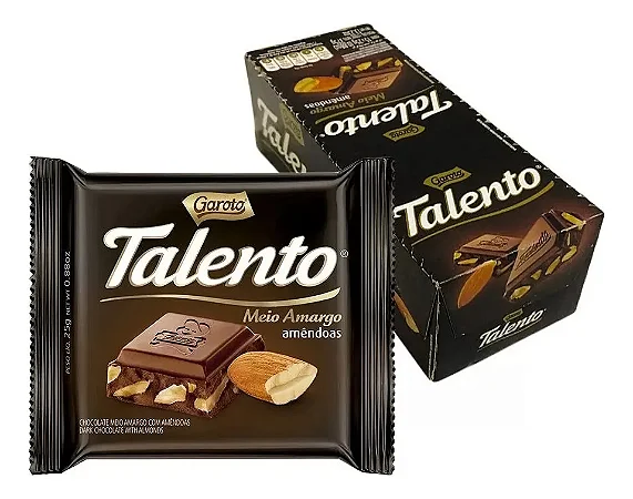 Chocolate Garoto Mini Talento Meio Amargo 25gr C/15