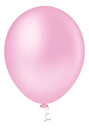 Balão Pic Pic N°9 Redondo Liso Rosa Baby
