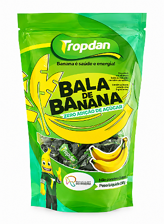Bala De Banana Tropdan Sem Açucar 120gr
